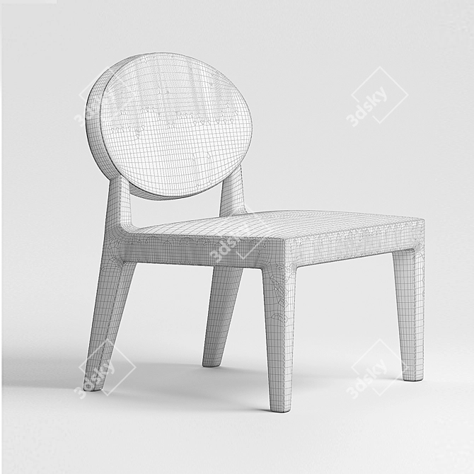 Longhi Midori Armchair: Sleek and Stylish 3D model image 3