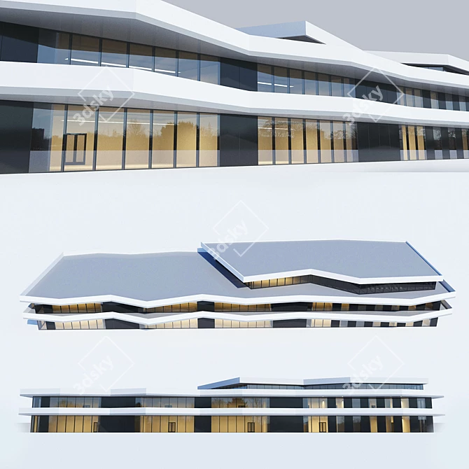 Versatile Public Building with Modern Design 3D model image 1