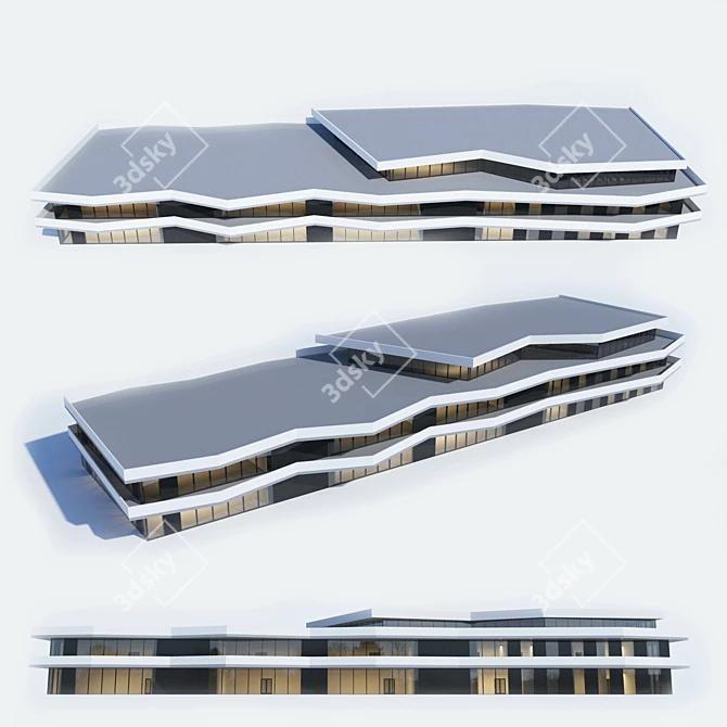 Versatile Public Building with Modern Design 3D model image 2