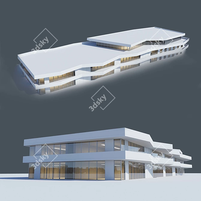 Versatile Public Building with Modern Design 3D model image 3