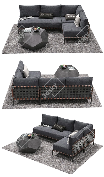 Luxury Flynn Lounge Collection 3D model image 2