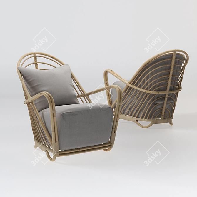 Title: Arne Jacobsen Charlottenborg Chair 3D model image 1