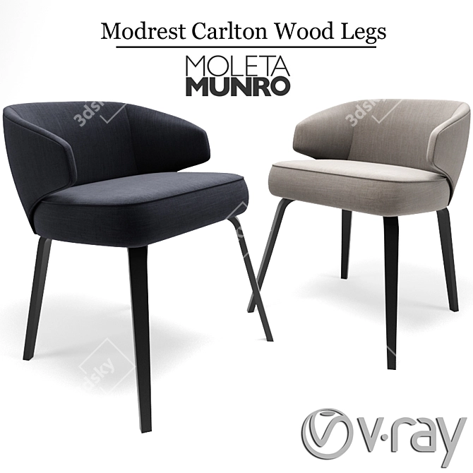 Luxury Modrest Carlton Armchair 3D model image 1