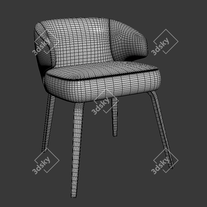 Luxury Modrest Carlton Armchair 3D model image 2