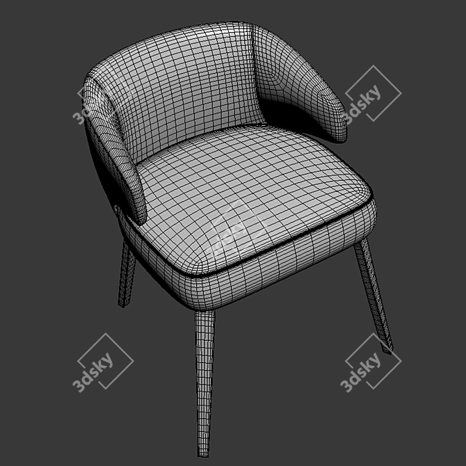 Luxury Modrest Carlton Armchair 3D model image 3