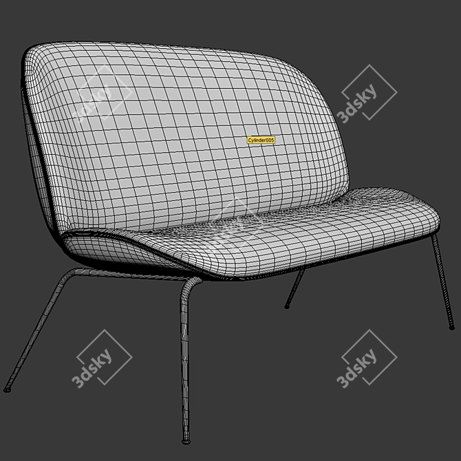 Elegant Beetle Sofa: A Stylish Addition for Your Home 3D model image 2