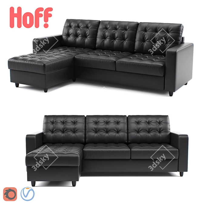 Hoff Camelot Corner Sofa | 239x156x89cm 3D model image 1