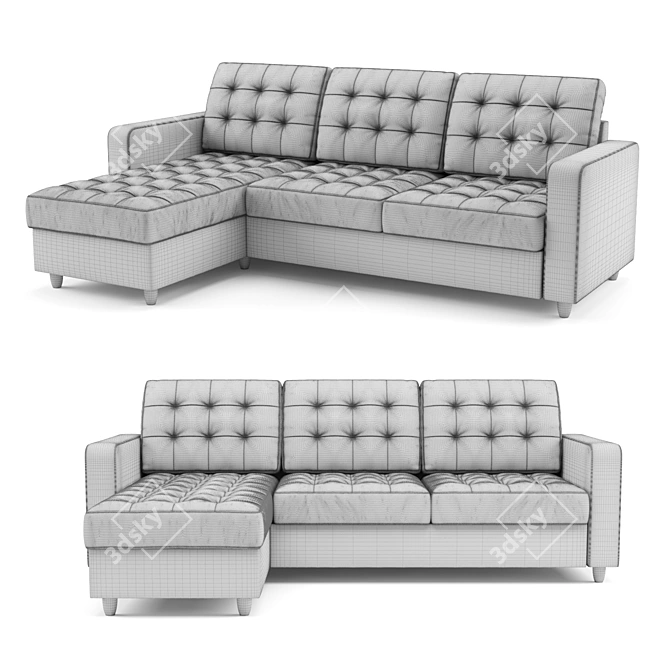 Hoff Camelot Corner Sofa | 239x156x89cm 3D model image 3