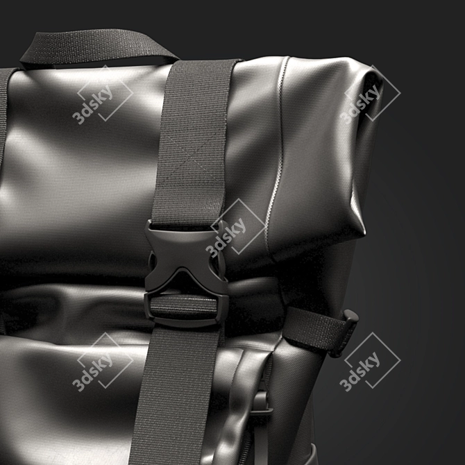 Urban Rolltop Backpack - Sleek and Stylish 3D model image 3