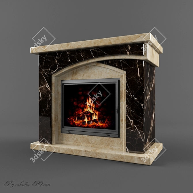  Artisanal Fireplace 3D model image 2