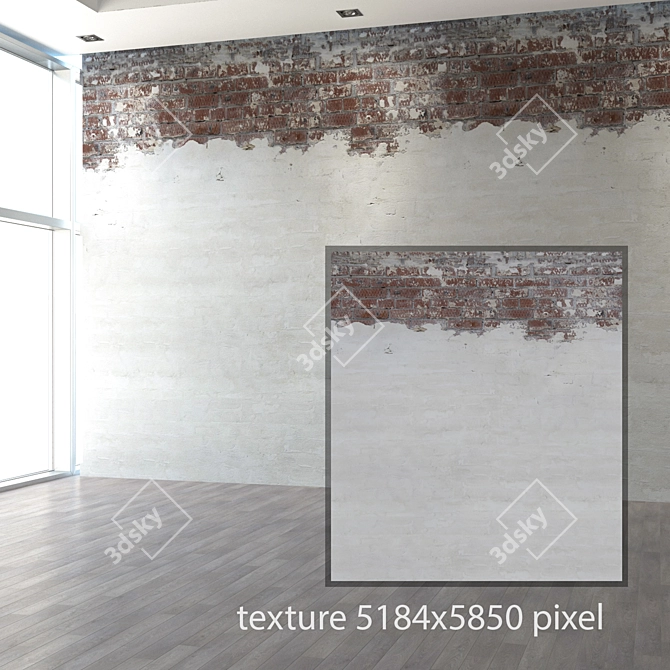 Seamless Masonry Plaster 3D model image 2