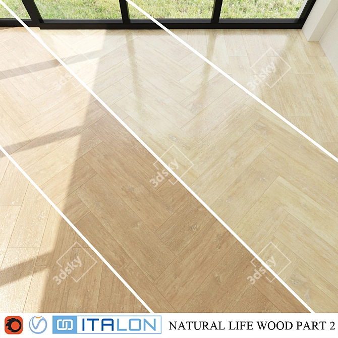 Italon Natural Life Wood Ceramic Tiles 3D model image 1