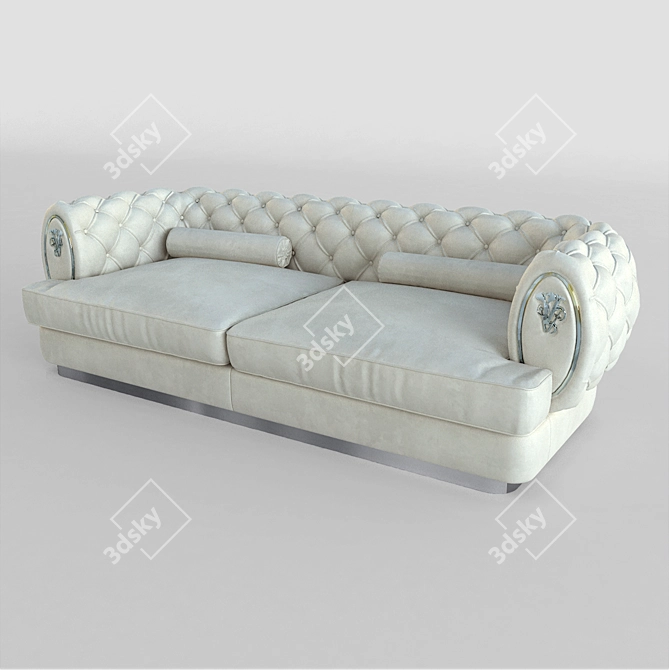 Oberon IPE Cavalli Sofa: Art Deco Glamour 3D model image 1