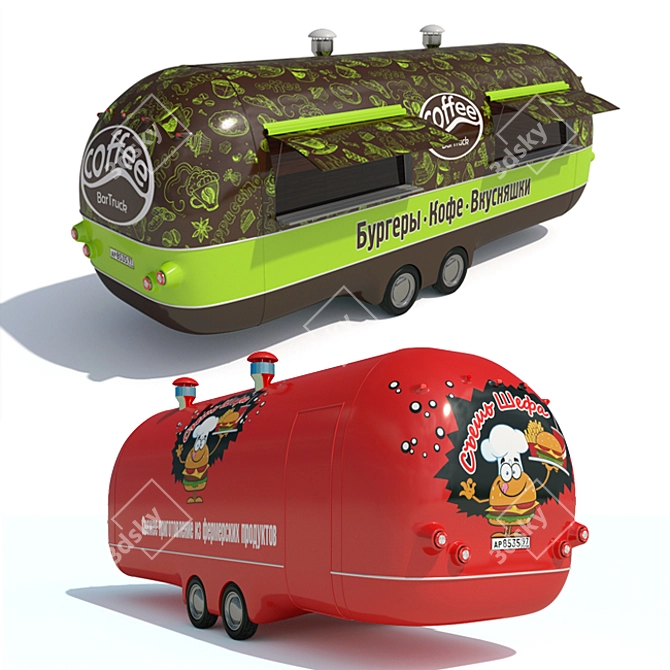 Mobile Eats on Wheels 3D model image 1