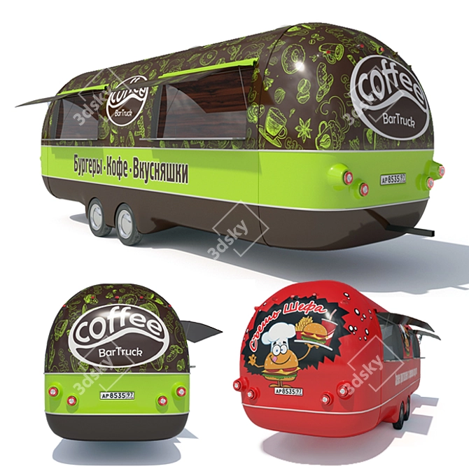 Mobile Eats on Wheels 3D model image 2