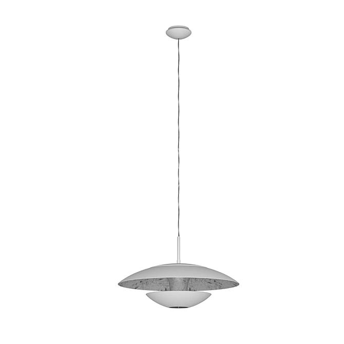 Elegance Nickel Suspension Light 3D model image 1