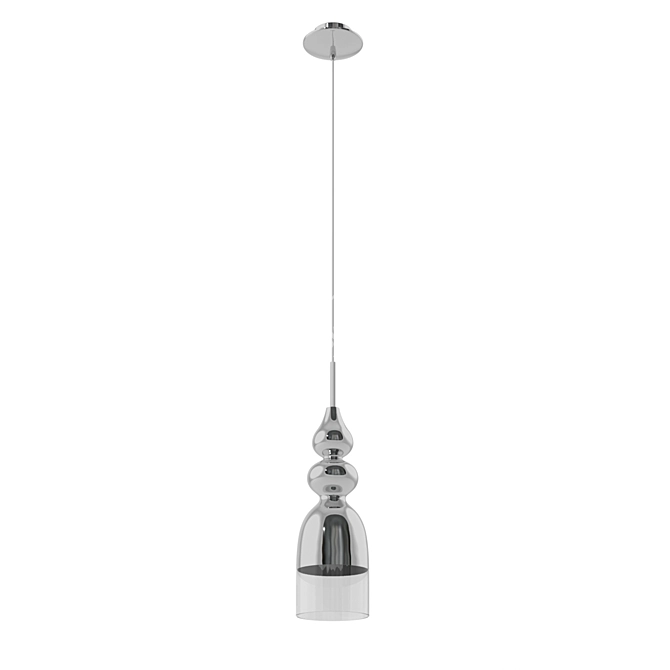 BOLANOS LED Suspended Light: Stylish Chrome & Glass Design 3D model image 1