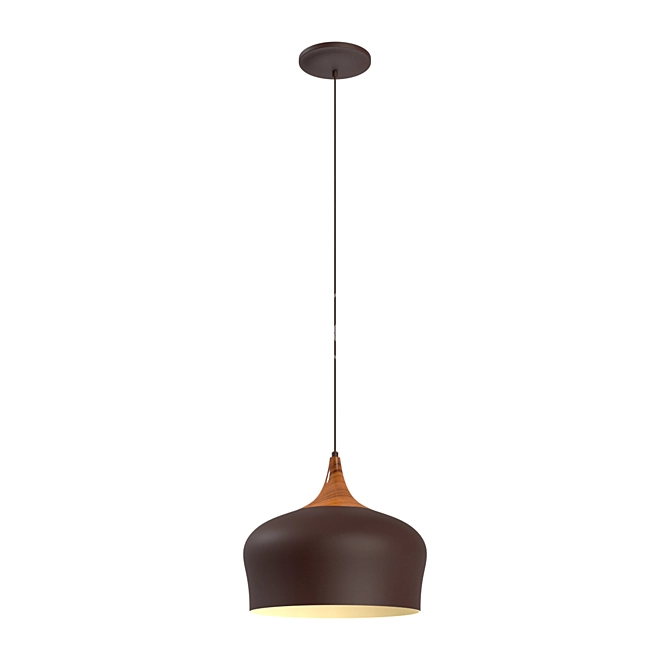 Modern Steel Brown Suspension Light 3D model image 1