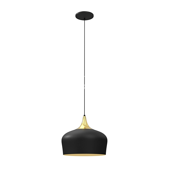 Elegant Steel Suspension Light 3D model image 1