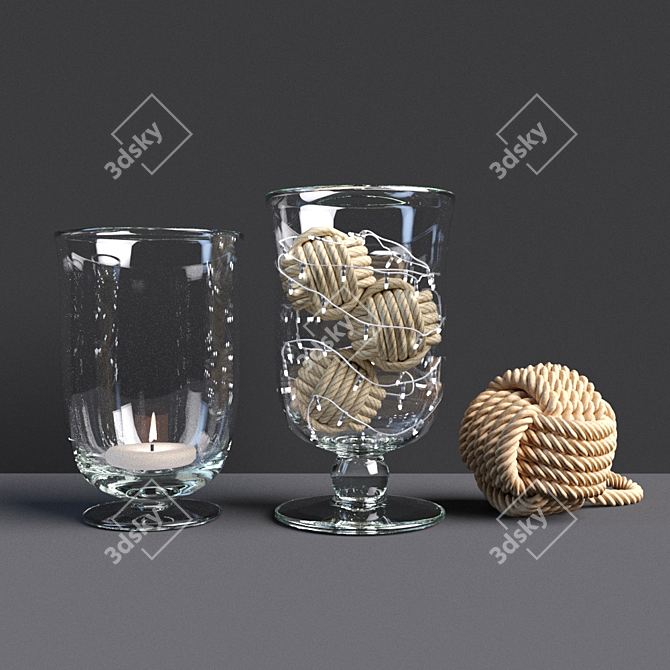 Monkey Knot Decor Set 3D model image 1