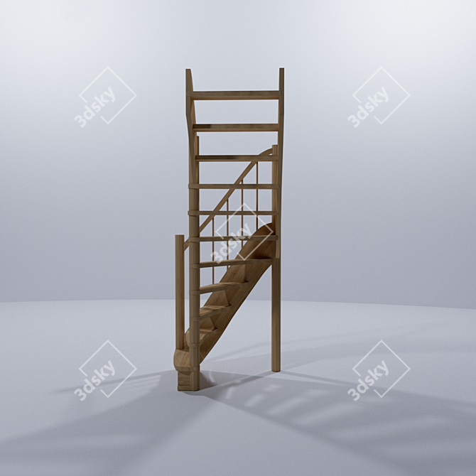 Versatile 90° Rotatable Ladder 3D model image 3
