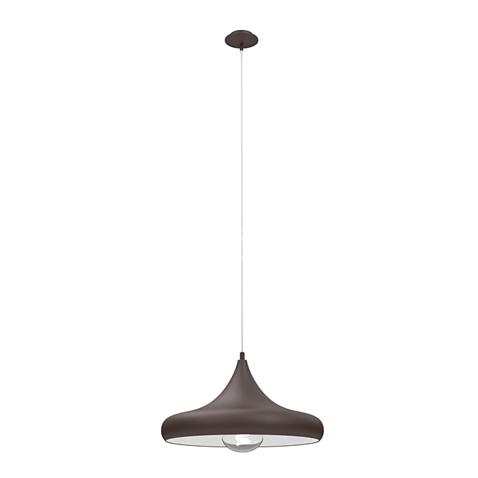 EGLO CORETTO Suspension Light, Ø400, Dark Brown/Beige 3D model image 1