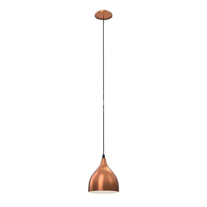 Elegant Copper Suspension Light 3D model image 1