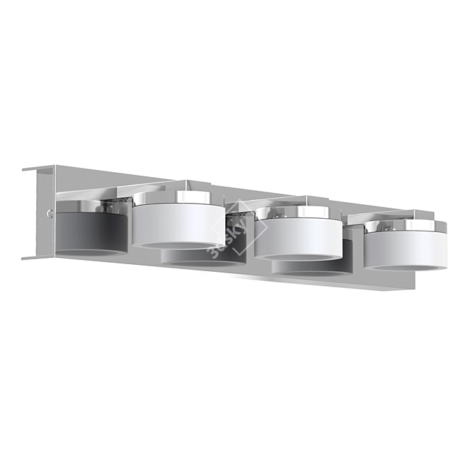 ROMENDO LED Sconce: Sleek Steel and Chrome Design 3D model image 1