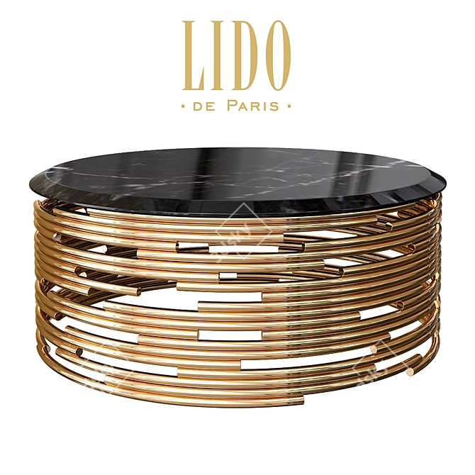 Modern Lido Center Table: Sleek Design & Functional 3D model image 1