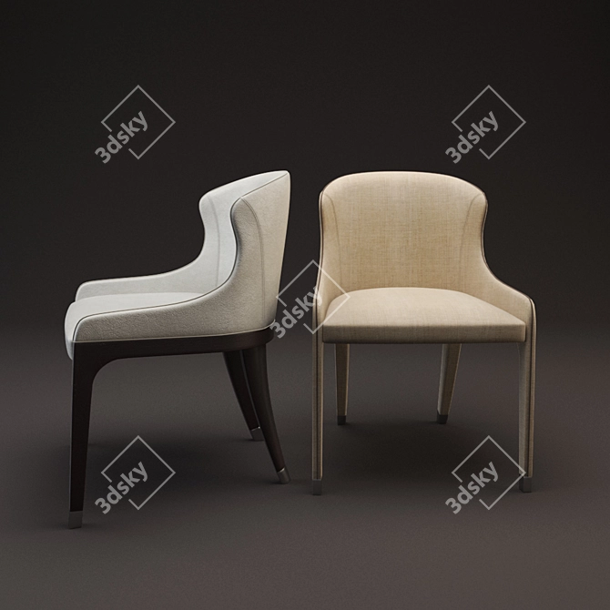 Potocco Miura Chair: Elegant Beech Wood Design 3D model image 2