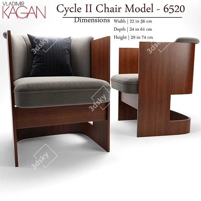 Retro Cycle Chair: 1965 Design 3D model image 1