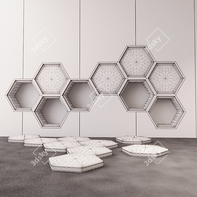 HexaPlay Kids Wall Playground 3D model image 3