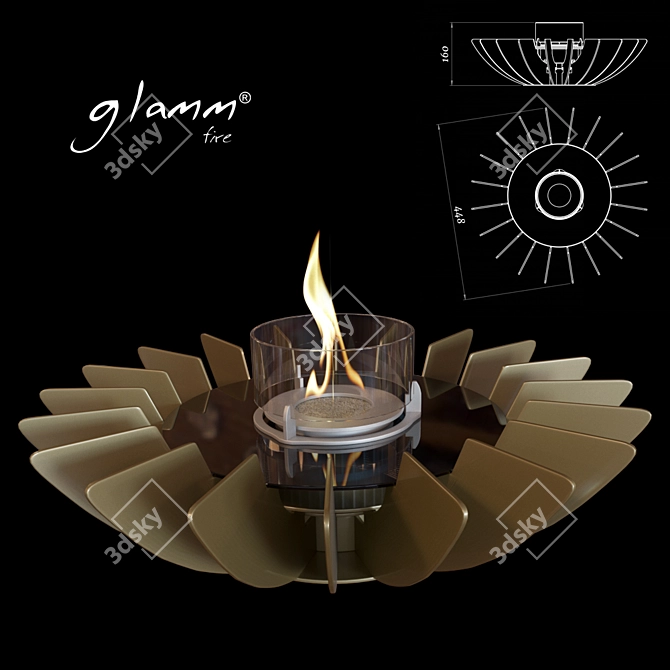 Cosmo Tabletop: The Cozy Desk Fireplace 3D model image 1