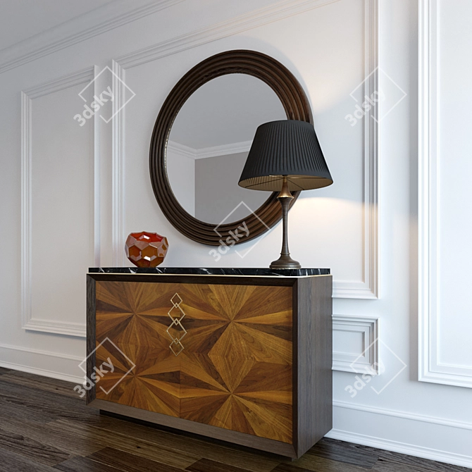 Jonathan Charles Sideboard Set 3D model image 2