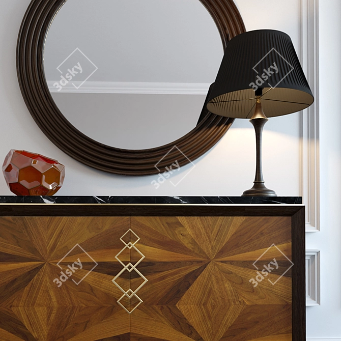 Jonathan Charles Sideboard Set 3D model image 3