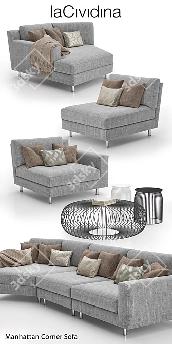 La Cidivina Manhattan L-Shape Sofa 3D model image 2