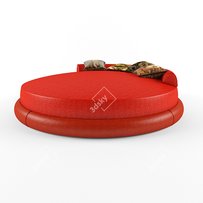 Round-Edge Sofa 3D model image 1