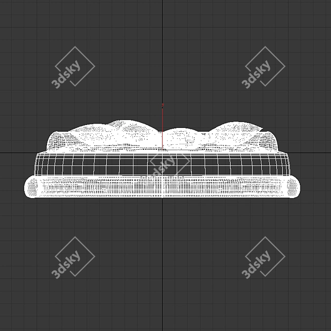 Round-Edge Sofa 3D model image 2