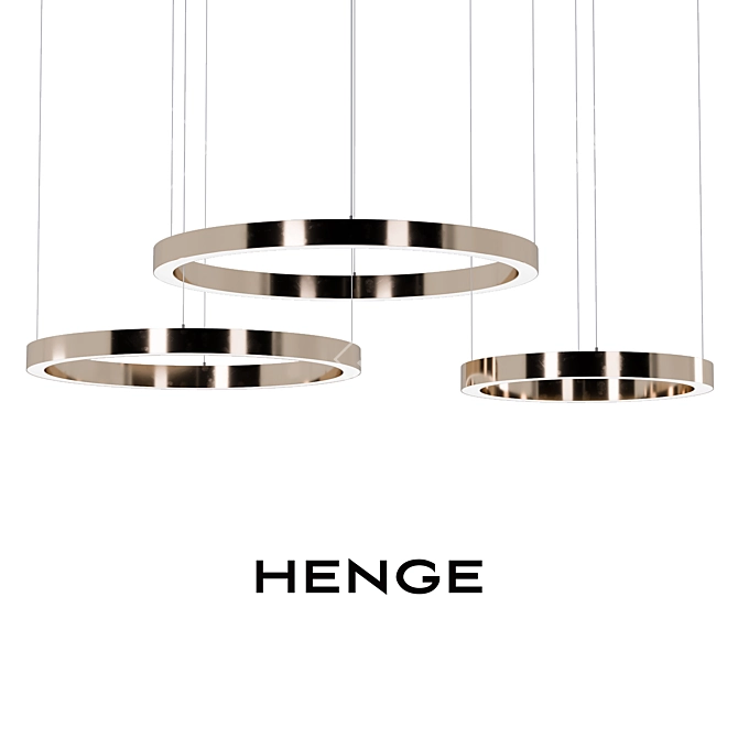 Henge Style Light Ring Pendant 3D model image 1