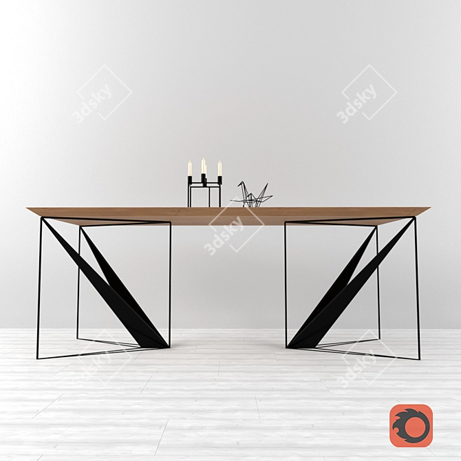 ESENSE Origami Folding Table 3D model image 1