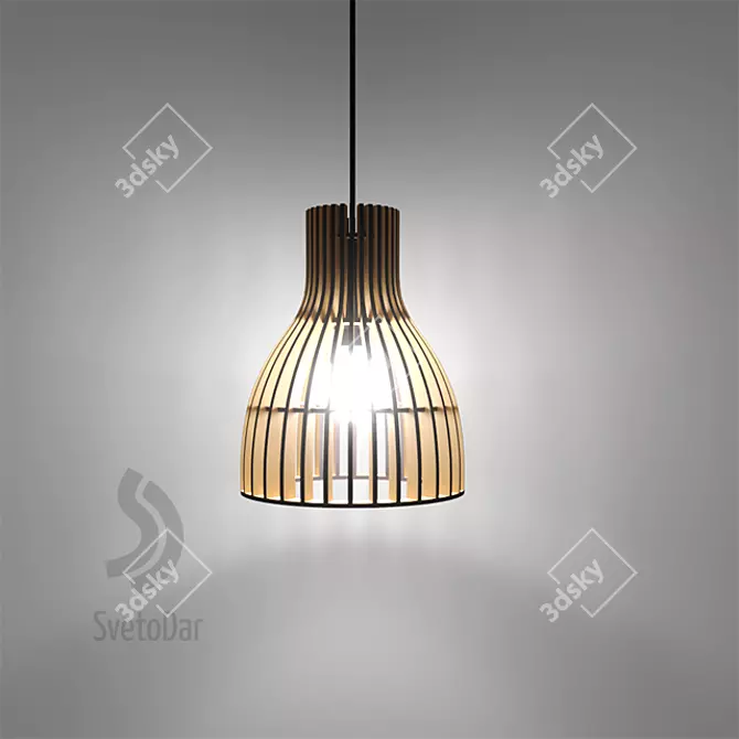 Elegant Selena Ethnic Chandelier 3D model image 2