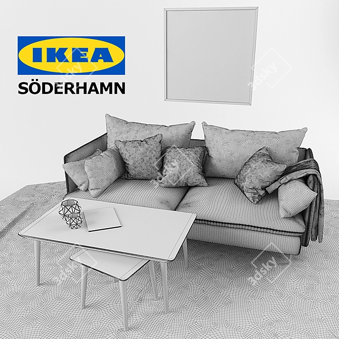 Stylish Soderhamn Sofa: Perfect Blend of Comfort and Elegance 3D model image 3