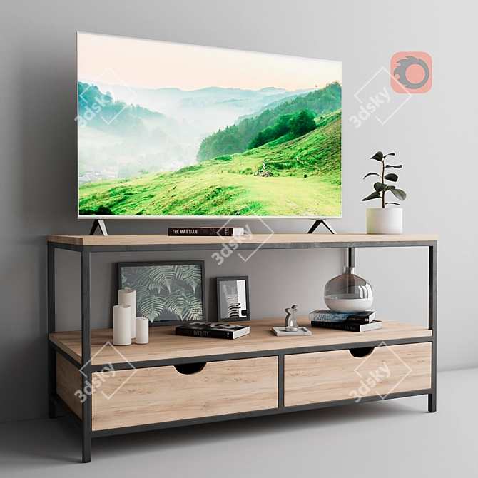 Artistic Amsterdam TV Stand 3D model image 1