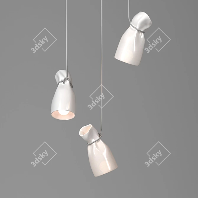 Organic Glow: Ceramic Lighting 3D model image 2