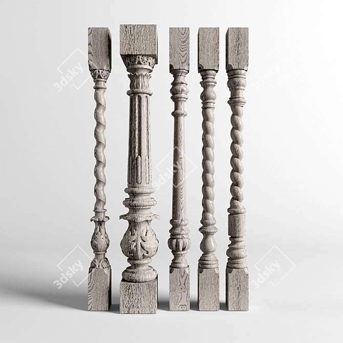 Elegant Balusters for Transcendent Design 3D model image 1