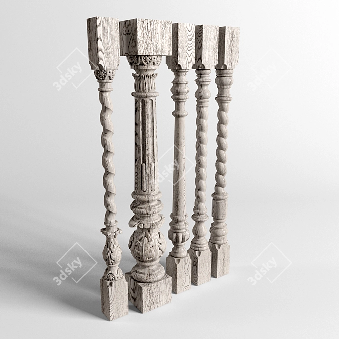 Elegant Balusters for Transcendent Design 3D model image 2