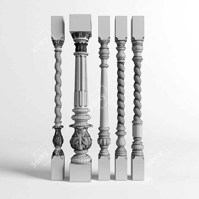 Elegant Balusters for Transcendent Design 3D model image 3