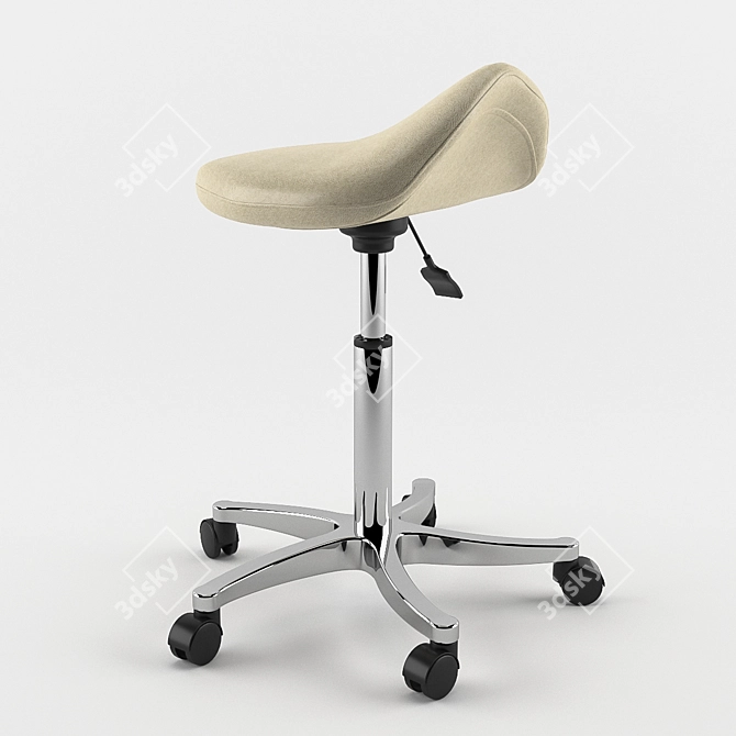 Sleek Chair-Saddle for Salons 3D model image 2