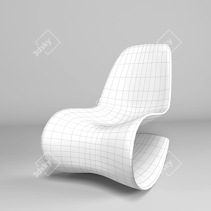 Savannah Rocker III: Stylish and Comfortable Rocking Chair 3D model image 2