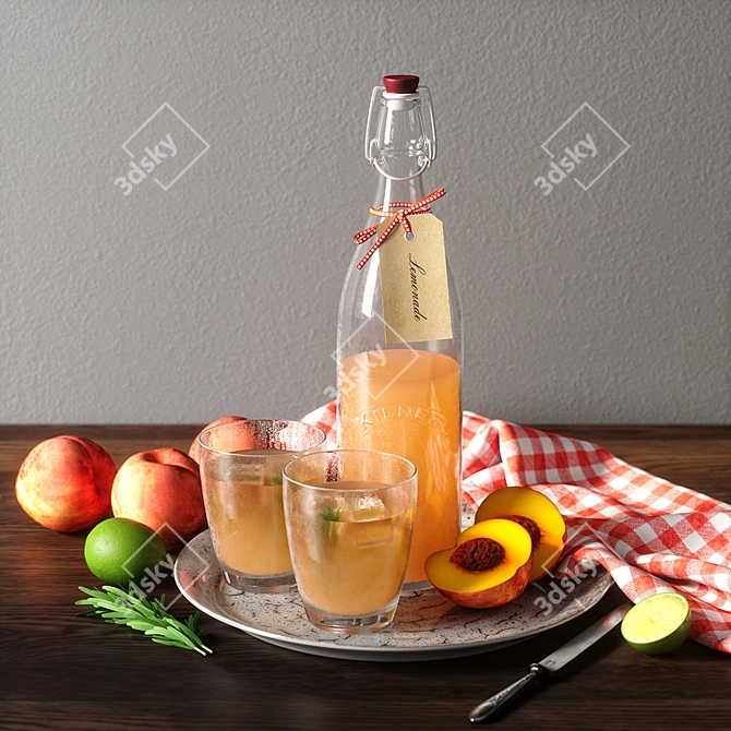 Refreshing Lemonade Set 3D model image 1